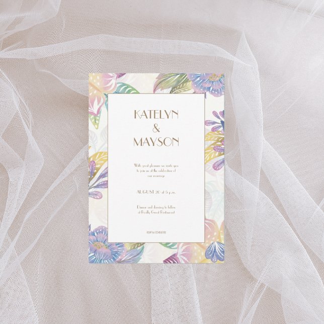 Convites Casamento Colorido de Watercolor (1)