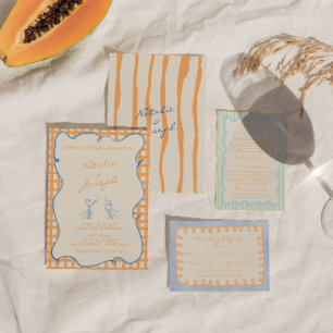 Convites Casamento Colorido Escrito Pintado À Mão