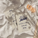 Convites Casamento Colorido Retroativo Colorido de Dois Lad<br><div class="desc">Este convite de casamento é perfeito para o seu casamento se você está procurando um convite elegante único e fácil de ser editado. Um convite de modelo de casamento simples e elegante. Que apresenta um plano de fundo cremoso de bege. E os primeiros nomes da noiva e do noivo com...</div>