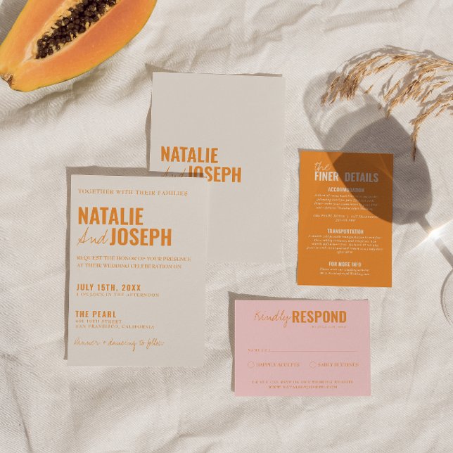 Convites Casamento Colorido Tradicional Clássico Moderno Br (Criador carregado)