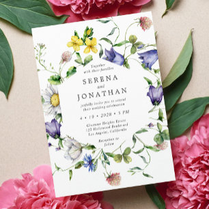 Convites Casamento Colorido Vibrante Primavera Floral Por A