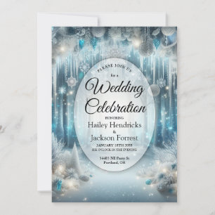 Convites Casamento com a Floresta de Neve