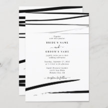 Casamento com Abstrato branco preto moderno