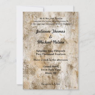 Convites Casamento com Abstrato de Cream White