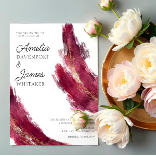 Convites Casamento com Abstrato de Tones de Jewel Modernos