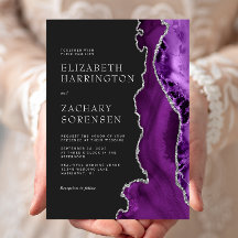 Casamento com Agata de Prata Roxo