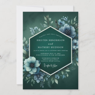 Convites Casamento com Anêmona Nebulosa Viridiana