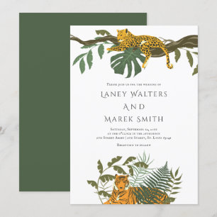 Convites Casamento com Animais da Selva Safari