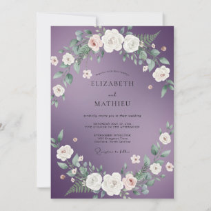 Convites Casamento com Aquarela Branca e Ámbar