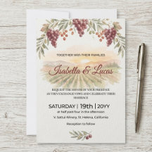 Casamento com Aquarela do Vinhedo do Vale de Napa