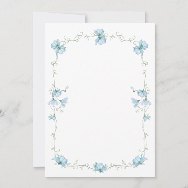 Convites ⁠Casamento com Aquarela Elegante (Frente)