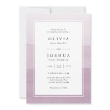 Casamento com Aquarela Moderna Roxa