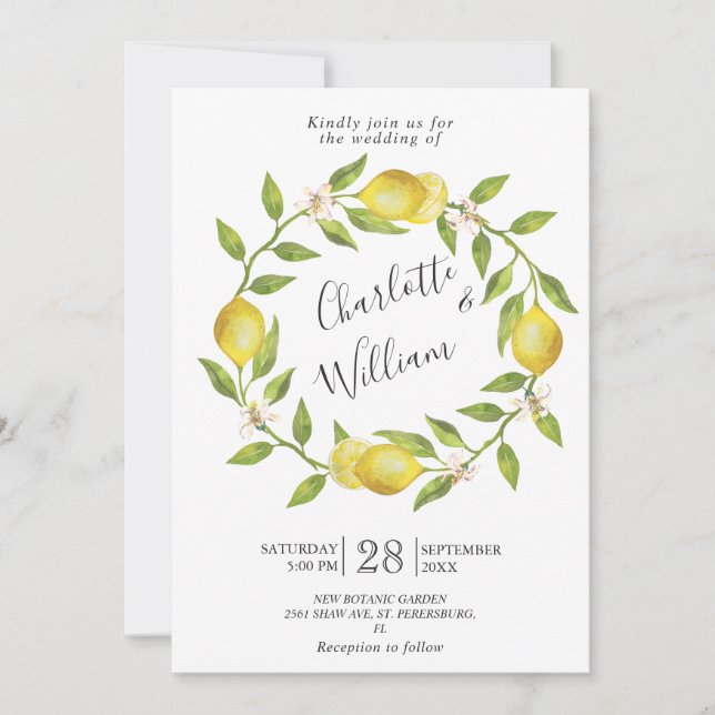 Convites Casamento com Aquarelas de Lêmures (Frente)