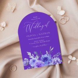 Convites Casamento com Arca Floral Violeta Lavanda Roxa