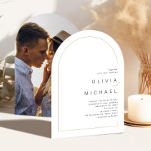 Casamento com arco de foto minimalista chique mode