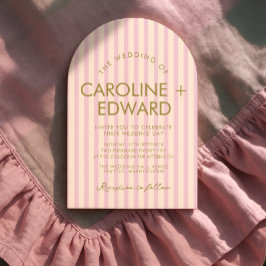 Convites Casamento com Arco de Pastel em tiras