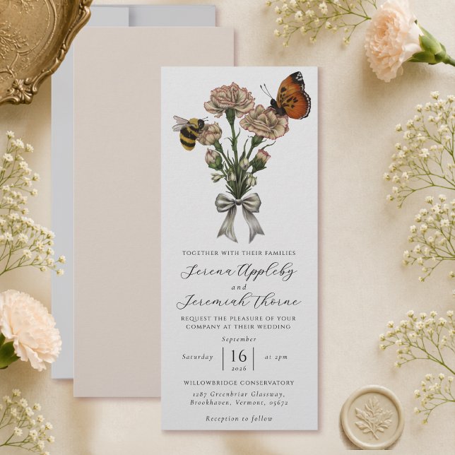 Convites Casamento com Arco Floral Botânico Minimalista (Criador carregado)