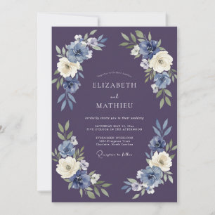 Convites Casamento com Arco Floral Índigo