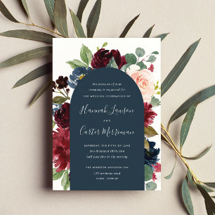 Convites Casamento com Arco Floral Radiante Bloom
