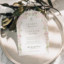 Casamento com Arco Floral Verde Rosa Suave