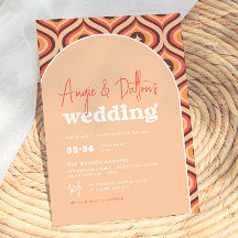 Casamento com Arco Retroativo Laranja Moderno do m
