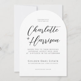 Convites Casamento com Arcos Manuscritos Modernos Minimalis