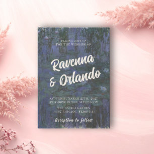 Convites Casamento com Arte Fina de Monet Inspirado no Roma