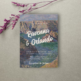 Convites Casamento com Arte Fina de Monet Inspirado no Roma