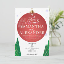 Casamento com Árvore Moderna de Natal feliz e Casa