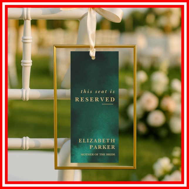 Convites Casamento com Assentos Reservados Esmeralda Verde  (Criador carregado)
