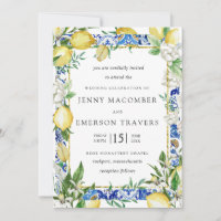 Casamento com Azulejo Mosaico Azul-Floral-Branco-L