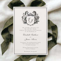 Casamento com Brasão Monograma de Cavalo Equestre 