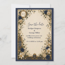 Convites Casamento com Brasão Monograma Gótico Real Medieva
