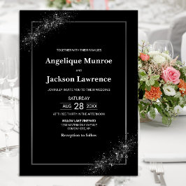 Convites Casamento com Brilhante Chic Black