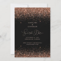 Casamento com brilho de preto e bronze Salve o vid