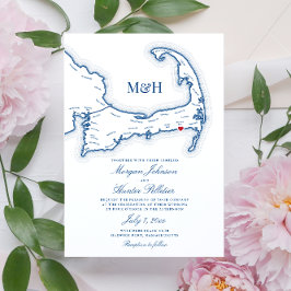 Convites Casamento com Cabo Cod do Clube de Praia de Wychme