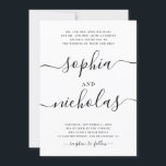 Convites Casamento com Caligrafia Branca e Negra Moderna -<br><div class="desc">Anuncie seu dia especial com este convite de casamento moderno, preto e branco, com caligrafia elegante e design minimalista. A paleta monocromática clássica e a tipografia limpa fazem dela uma escolha eterno para casamentos contemporâneos. Este design também está disponível como download digital, oferecendo flexibilidade para casais com consciência ecológica ou...</div>