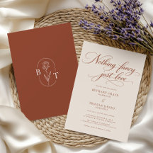 Casamento com Caligrafia em Terracota Elegante