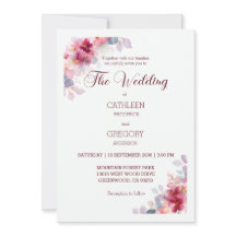 Casamento com Caligrafia Floral em Aquarela Borgon