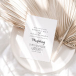 Convites Casamento com Caligrafia Moderna<br><div class="desc">Este convite de casamento para caligrafia moderna é perfeito para um casamento rústico. O design simples e elegante apresenta a tipografia de scripts clássicos e ricos em preto e branco.</div>