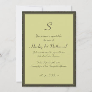 Convites Casamento com Camo Monogrammed