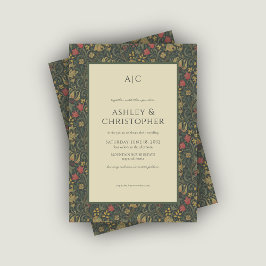 Convites Casamento com Carvões Florais do Moderno Romântico