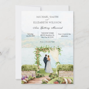 Convites Casamento com casal da natureza estética