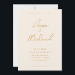 Convites Casamento com Champanhe de Script Elegante<br><div class="desc">Convite De Casamento De Champanhe De Script Elegante. Convide sua família e amigos com esta simples modelo de casamento. Personalize este convite de casamento mínimo e na moda com nomes,  local,  data,  hora e outros detalhes.</div>