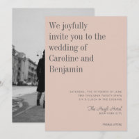 Casamento com Cinza de Blush Elegante Minimalista