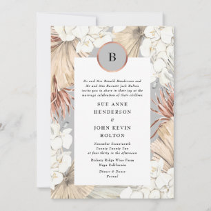 Convites Casamento com Cinza de Rosa Gold Foil