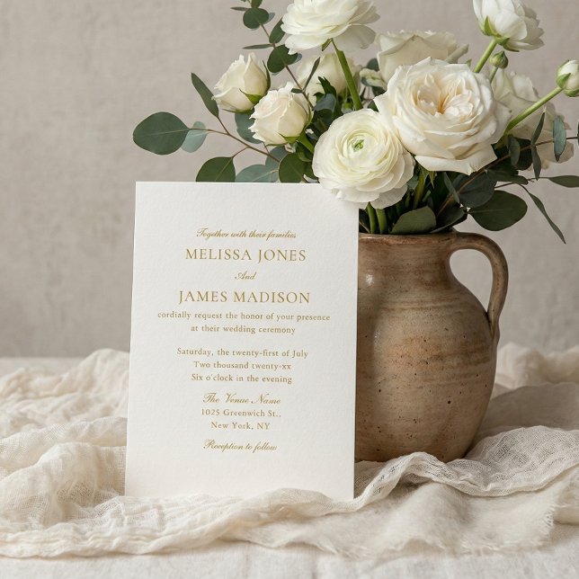 Convites Casamento com Código QR de 4 Fotos em Letra Clássi (Criador carregado)