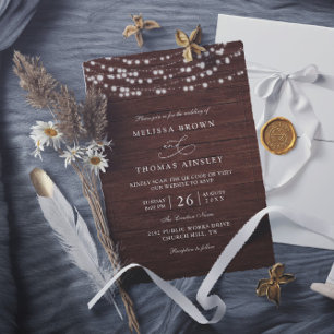 Convites Casamento com Código QR de Campo Ocidental de Gira