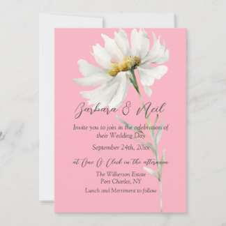 Convites Casamento com Código QR de Foto de Margarida Branc
