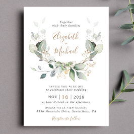 Convites Casamento com Código QR de Foto em Aquarela Eucaly